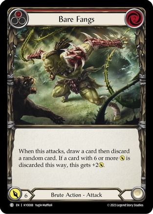 Bare Fangs (Red) (KYO008) - Blitz Deck: Heavy Hitters - Kayo