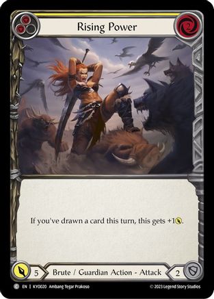 Rising Power (Yellow) (KYO020) - Blitz Deck: Heavy Hitters - Kayo