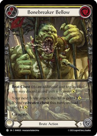 Bonebreaker Bellow (Yellow) (RNR020) - Blitz Deck: Heavy Hitters - Rhinar