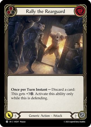 Rally the Rearguard (Yellow) (VIC017) - Blitz Deck: Heavy Hitters - Victor