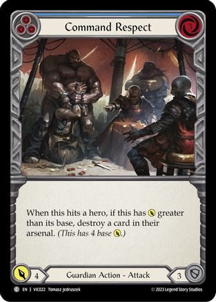 Command Respect (Blue) (VIC022) - Blitz Deck: Heavy Hitters - Victor
