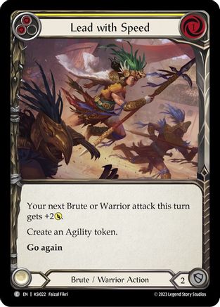 Lead with Speed (Yellow) (KSI022) - Blitz Deck: Heavy Hitters - Kassai
