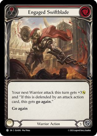 Engaged Swiftblade (Red) (OLA016) - Blitz Deck: Heavy Hitters - Olympia
