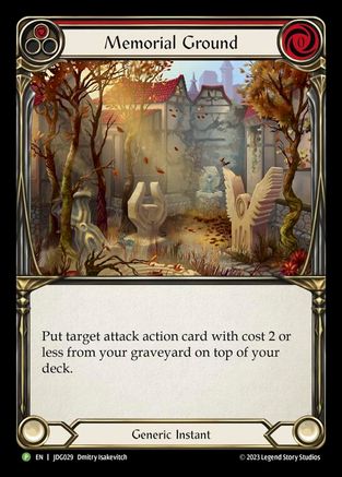 Memorial Ground (Red) - JDG029 (JDG029) - Flesh and Blood: Promo Cards Cold Foil
