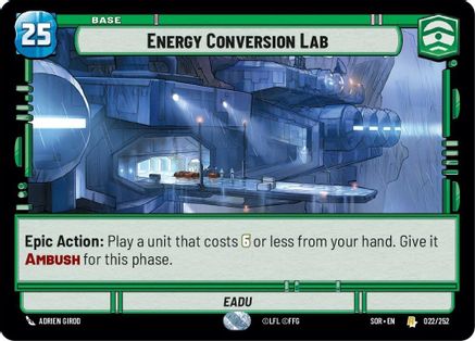 Energy Conversion Lab [SOR - 022/252]