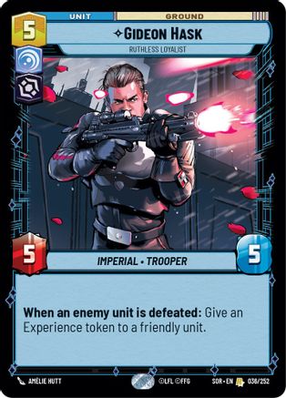 Gideon Hask - Ruthless Loyalist (036/252) - Spark of Rebellion Foil