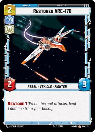 Restored ARC-170 (044/252) - Spark of Rebellion Foil