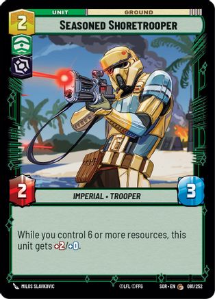 Seasoned Shoretrooper (081/252) - Spark of Rebellion Foil