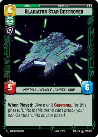 Gladiator Star Destroyer (086/252) - Spark of Rebellion Foil