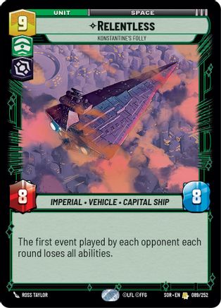 Relentless - Konstantine's Folly (089/252) - Spark of Rebellion Foil