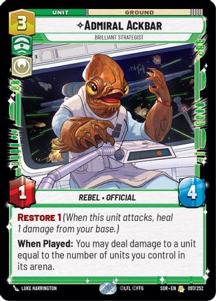 Admiral Ackbar - Brilliant Strategist [SOR - 097/252]