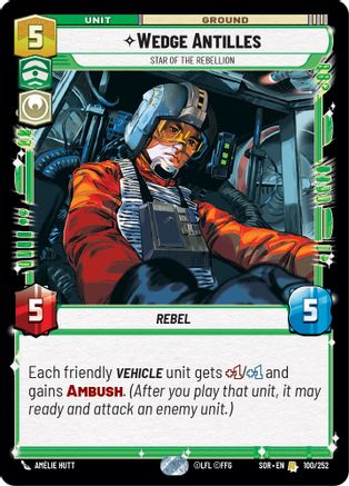 Wedge Antilles - Star of the Rebellion (100/252) - Spark of Rebellion Foil