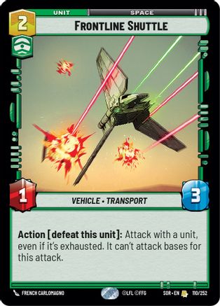 Frontline Shuttle (110/252) - Spark of Rebellion Foil