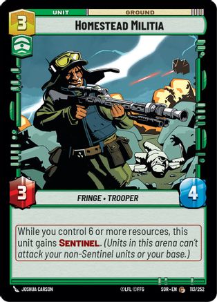 Homestead Militia (113/252) - Spark of Rebellion Foil