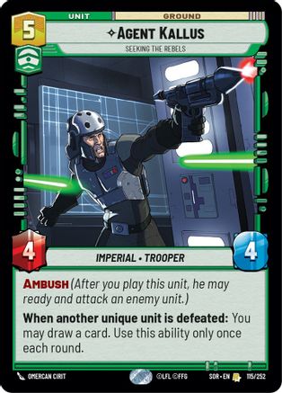 Agent Kallus - Seeking the Rebels (115/252) - Spark of Rebellion
