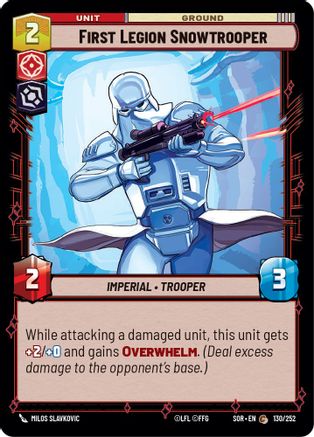 First Legion Snowtrooper (130/252) - Spark of Rebellion Foil