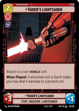 Vader's Lightsaber (136/252) - Spark of Rebellion Foil