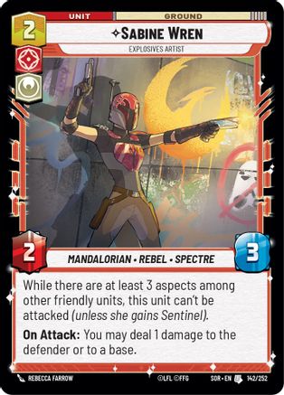 Sabine Wren - Explosives Artist (142/252) - Spark of Rebellion Foil