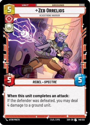 Zeb Orrelios - Headstrong Warrior (146/252) - Spark of Rebellion Foil