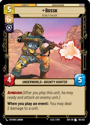 Bossk - Deadly Stalker (182/252) - Spark of Rebellion Foil
