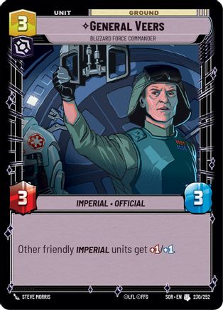 General Veers - Blizzard Force Commander (230/252) - Spark of Rebellion Foil