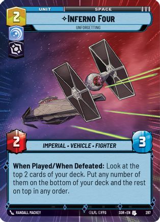 Inferno Four - Unforgetting (Hyperspace) (297) - Spark of Rebellion Foil