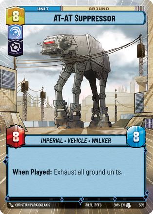 AT-AT Suppressor (Hyperspace) (305) - Spark of Rebellion Foil
