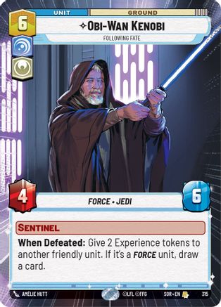 Obi-Wan Kenobi - Following Fate (Hyperspace) (315) - Spark of Rebellion Foil