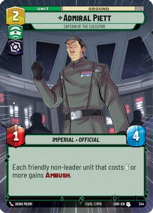 Admiral Piett - Captain of the Executor (Hyperspace) (344) - Spark of Rebellion Foil