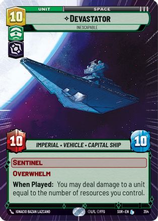 Devastator - Inescapable (Hyperspace) (354) - Spark of Rebellion Foil