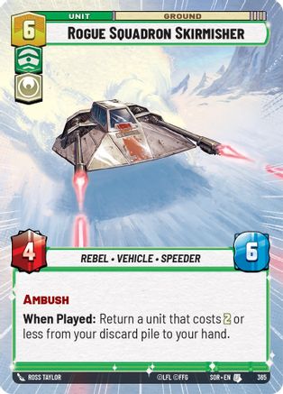 Rogue Squadron Skirmisher (Hyperspace) (365) - Spark of Rebellion Foil