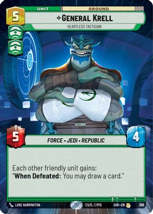 General Krell - Heartless Tactician (Hyperspace) (369) - Spark of Rebellion Foil