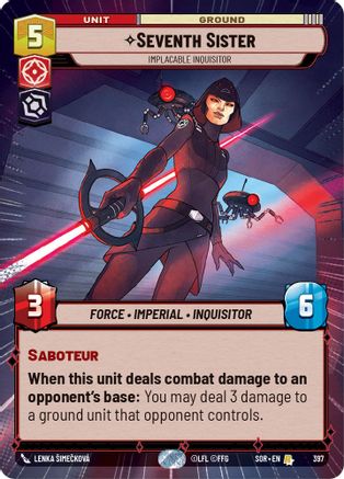 Seventh Sister - Implacable Inquisitor (Hyperspace) (397) - Spark of Rebellion Foil