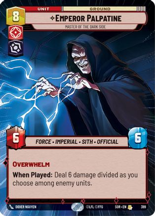 Emperor Palpatine - Master of the Dark Side (Hyperspace) (399) - Spark of Rebellion Foil