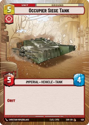 Occupier Siege Tank (Hyperspace) (428) - Spark of Rebellion Foil