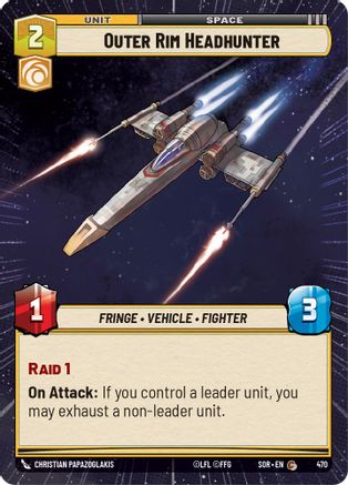 Outer Rim Headhunter (Hyperspace) (470) - Spark of Rebellion Foil