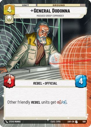 General Dodonna - Massassi Group Commander (Hyperspace) (500) - Spark of Rebellion