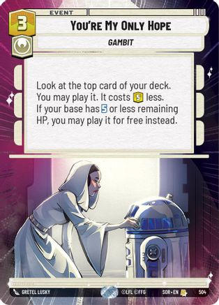 You're My Only Hope (Hyperspace) [SOR - 504]