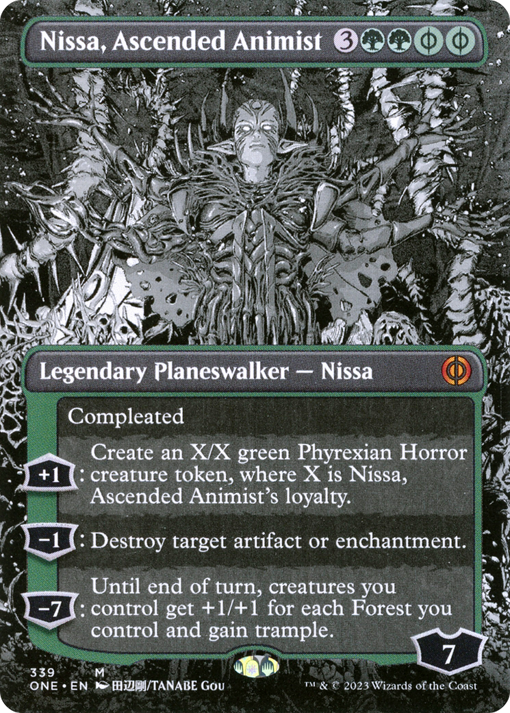Nissa, Ascended Animist (Borderless) [ONE - 339]