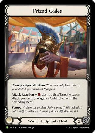 Prized Galea - LGS236 (LGS236) - Flesh and Blood: Promo Cards Rainbow Foil