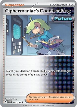 Ciphermaniac's Codebreaking 145/162  - Reverse Holofoil SV05 Temporal Forces - Uncommon