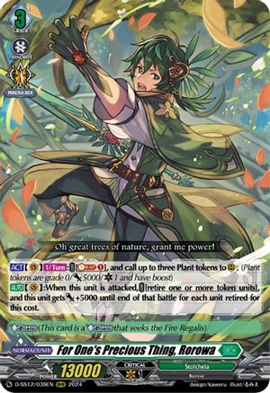For One's Precious Thing, Rorowa (D-SS12/039EN) - D-SS12: Triple Drive Booster