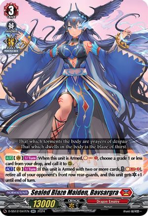 Sealed Blaze Maiden, Bavsargra (D-SS12/047EN) - D-SS12: Triple Drive Booster