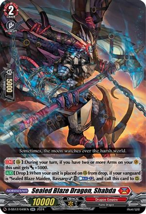 Sealed Blaze Dragon, Shabda (D-SS12/049EN) - D-SS12: Triple Drive Booster