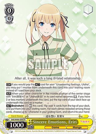 Sincere Emotions, Eriri [SHS - SHS/W98-E005 R]