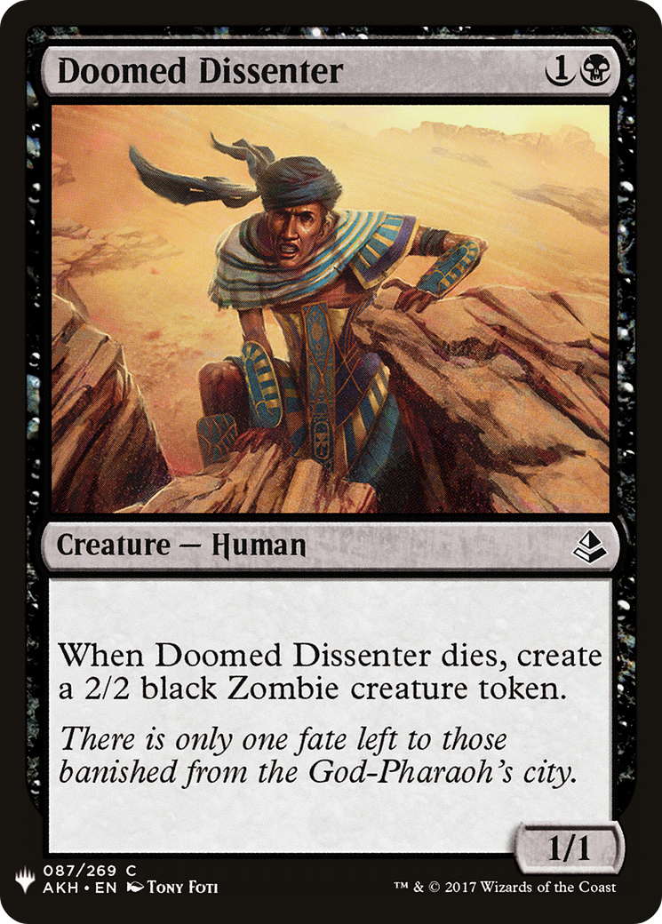 Doomed Dissenter [LIST - 87]