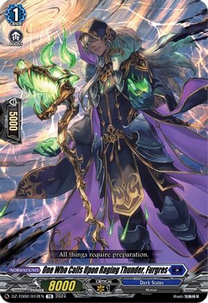 One Who Calls Upon Raging Thunder, Furgres (DZ-TD02/012EN) - DZ-TD02: Start Up Trial Deck "Dark States"