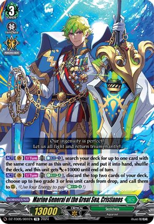 Marine General of the Great Sea, Cristianos (DZ-TD05/001EN) - DZ-TD05: Start Up Trial Deck "Stoicheia"