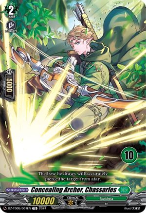 Concealing Archer, Chassarles (10) (DZ-TD05/007EN) - DZ-TD05: Start Up Trial Deck "Stoicheia"