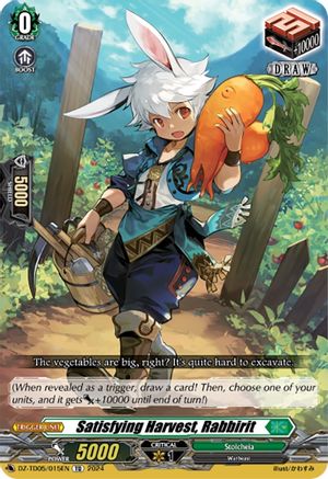 Satisfying Harvest, Rabbirit (DZ-TD05/015EN) - DZ-TD05: Start Up Trial Deck "Stoicheia"